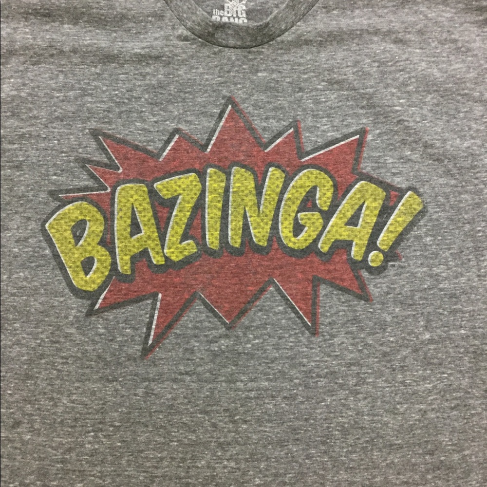 COPY - BAZINGA Big Bang theory  grey tshirt size M